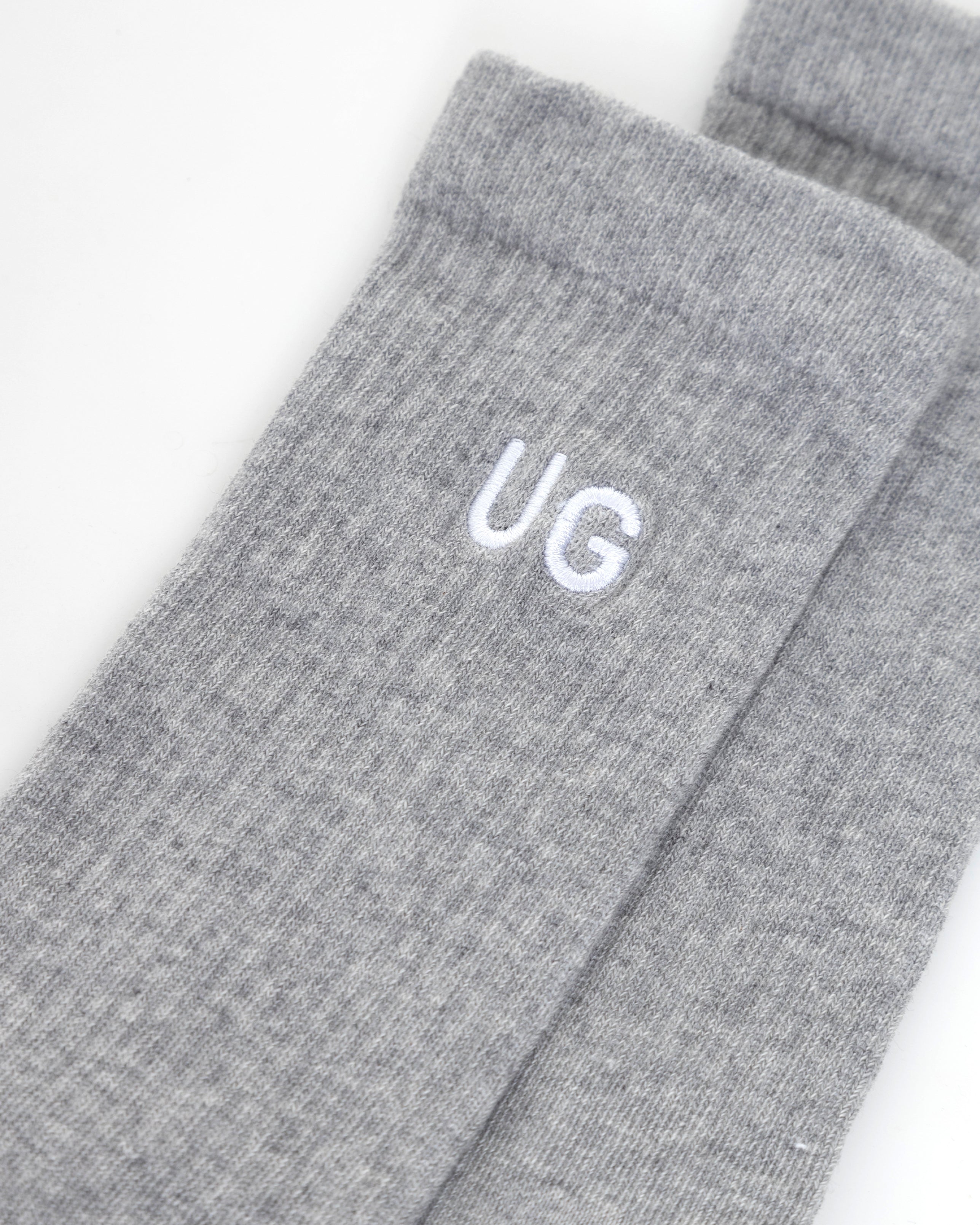 Basics Embroidered UG Socks Heather Gray