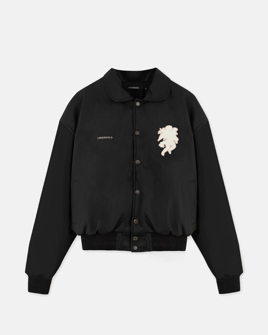 Basics Embroidered Varsity Blouson Black