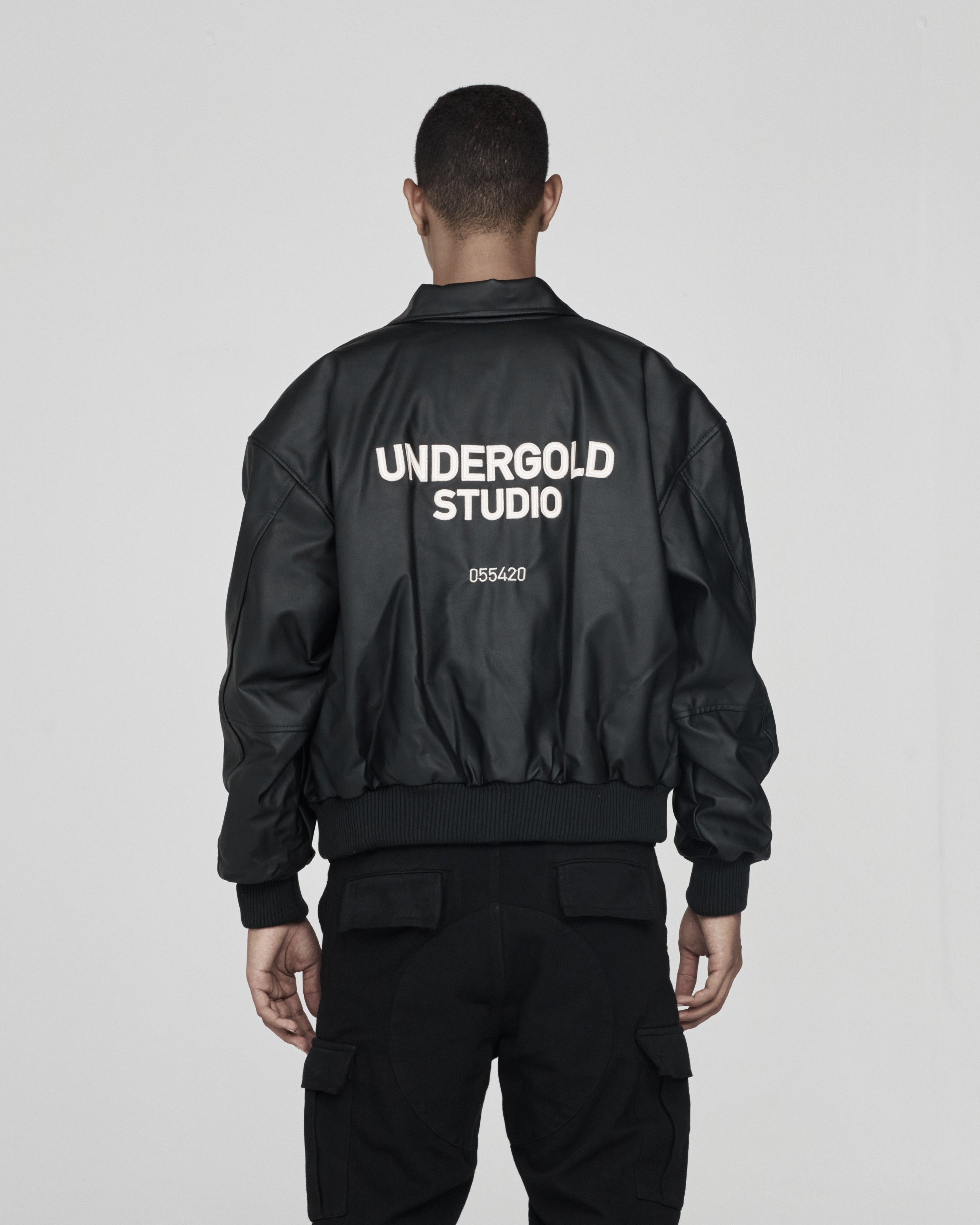 Basics Embroidered Varsity Blouson Black