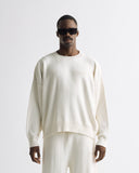 Basics Herringbone Knit Crewneck Cream