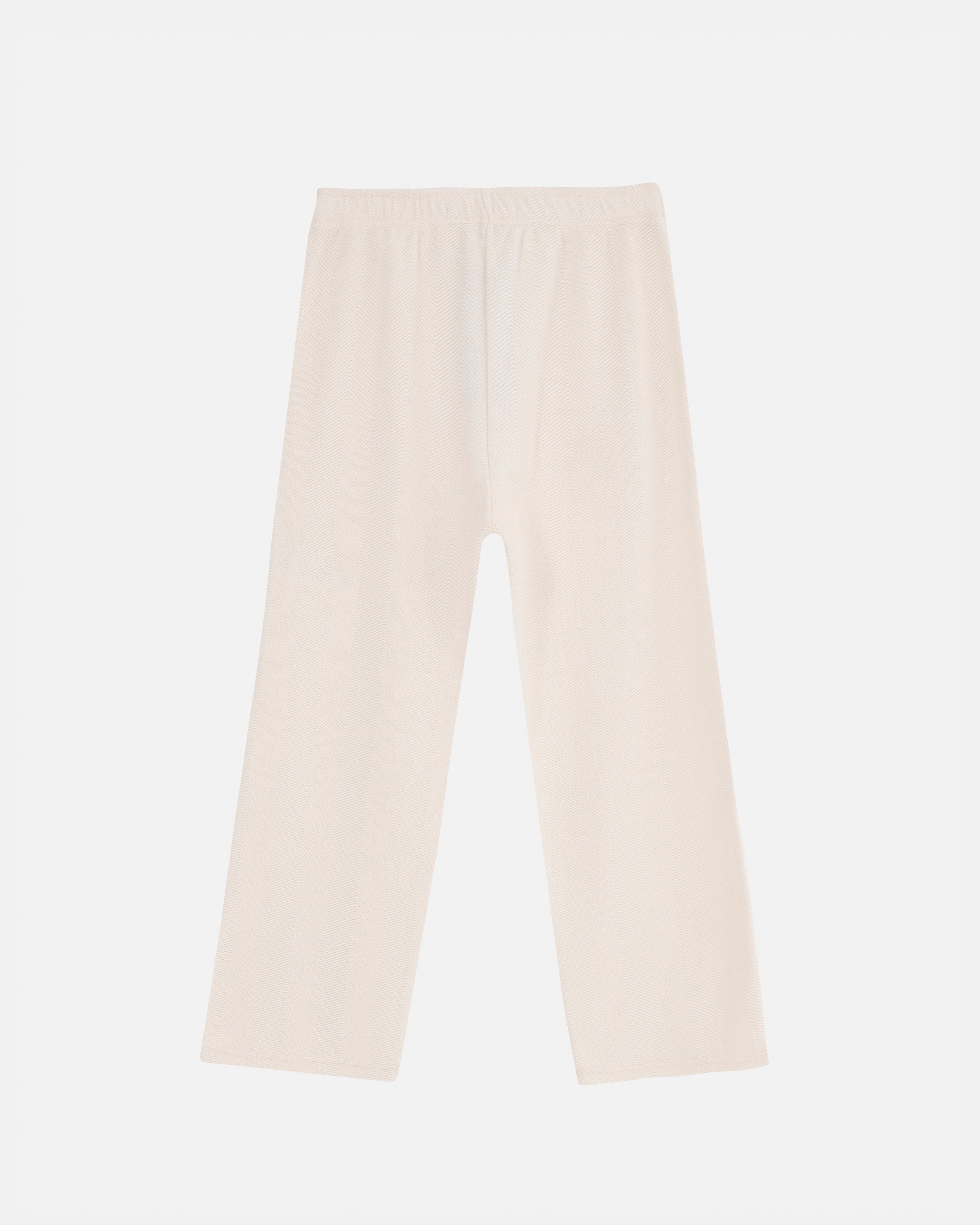 Basics Herringbone Knit Straightpants Cream