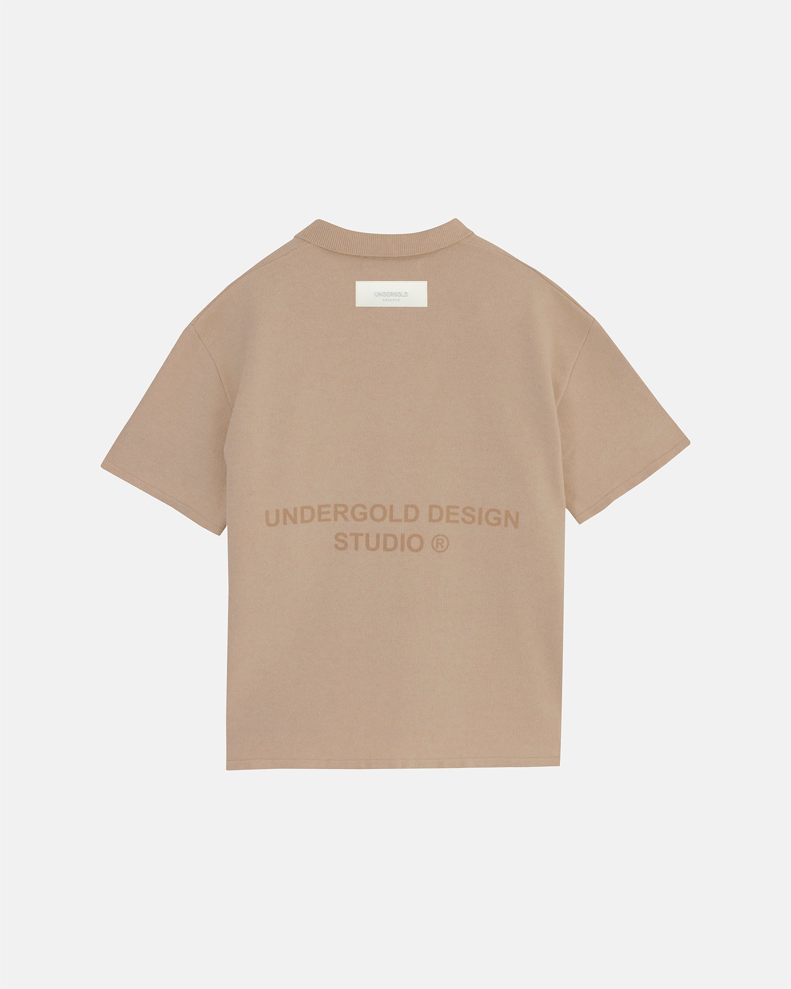 Basics Knit Short Sleeve Shirt Light Brown