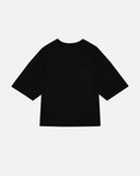 Basics Logo Textured Boxy Tshirt Black