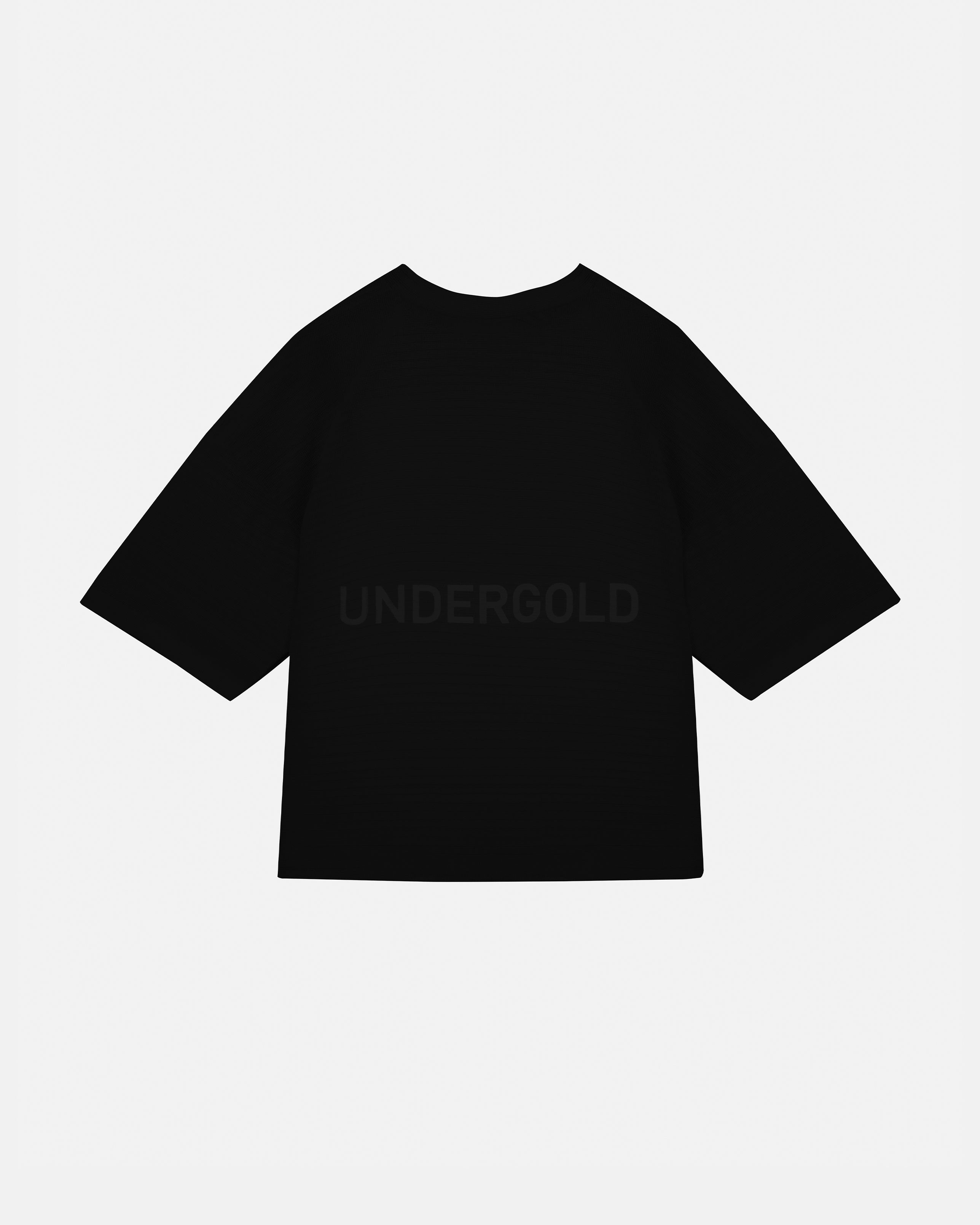 Basics Logo Textured Boxy Tshirt Black