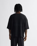 Basics Logo Textured Boxy Tshirt Black