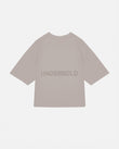 Basics Logo Textured Boxy Tshirt Taupe