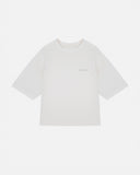 Basics Logo Textured Boxy Tshirt White