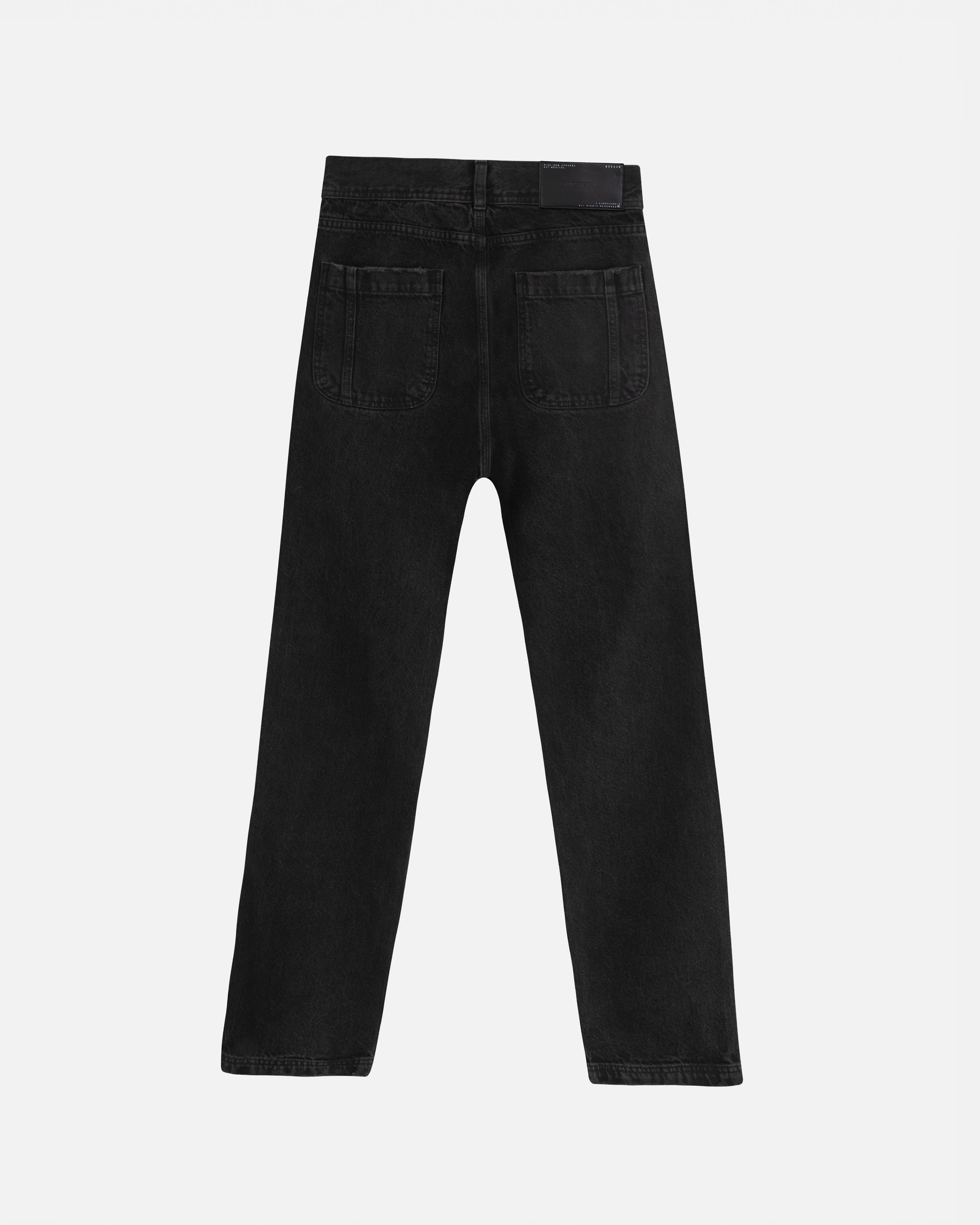 Basics Ripped Regular Jean Washed Black