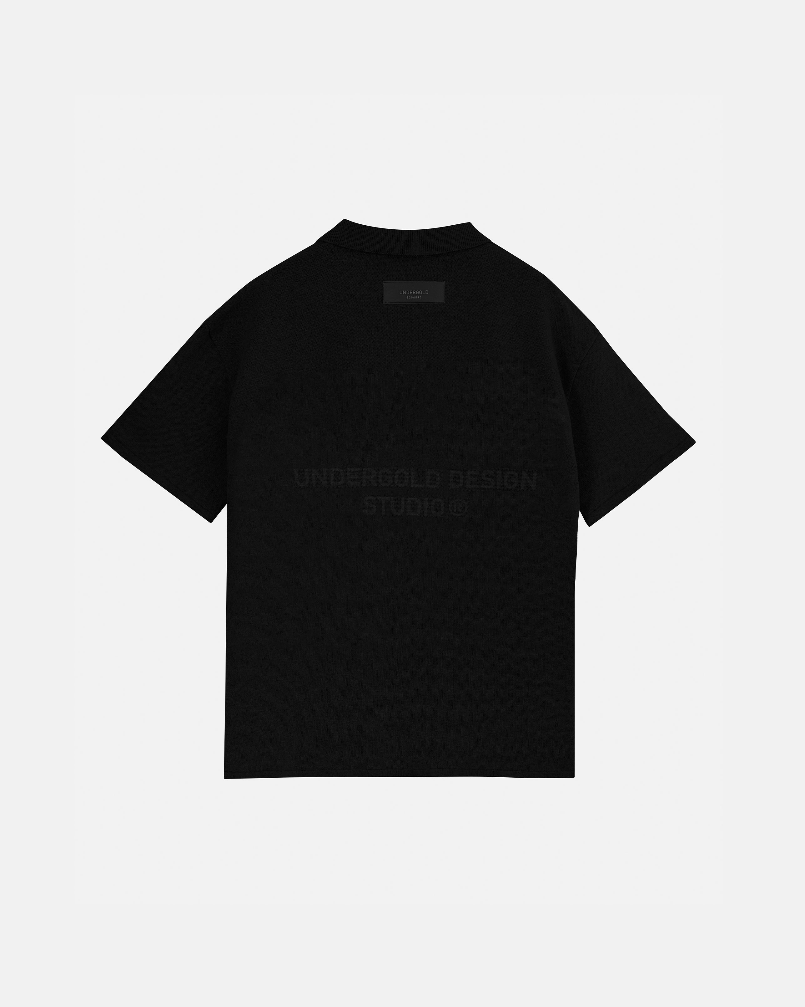 Basics Undergold Design Studio Knit Short Sleeve Shirt Black