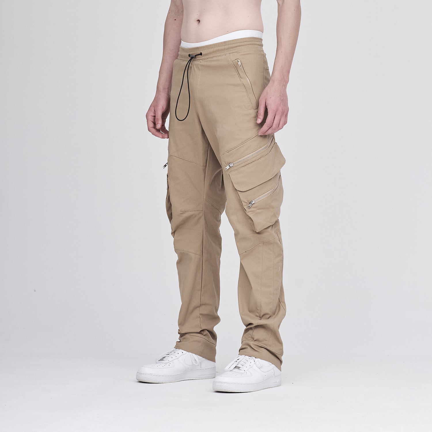 Basics Wide Cargo Pant Beige