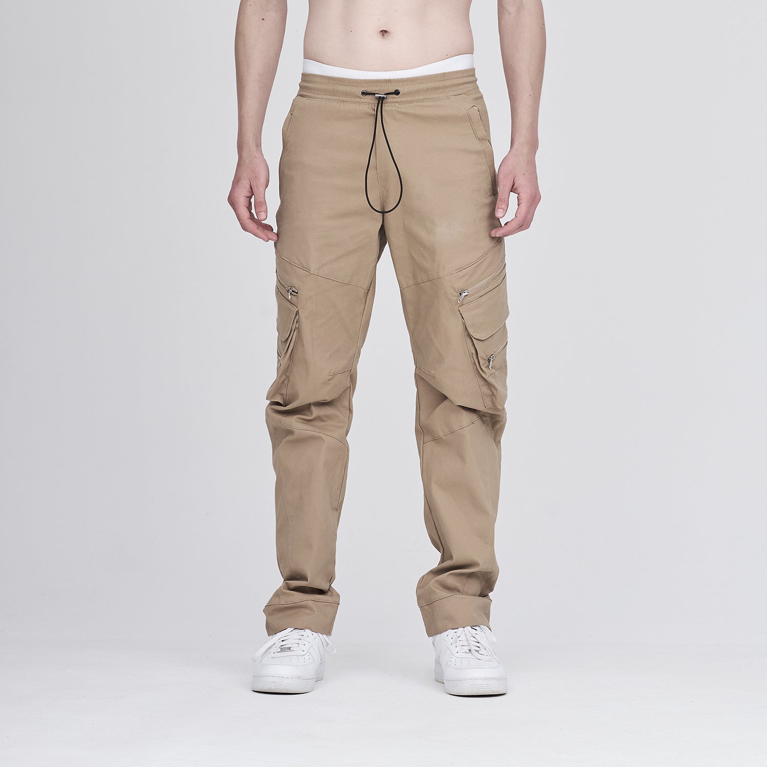 Basics Wide Cargo Pant Beige