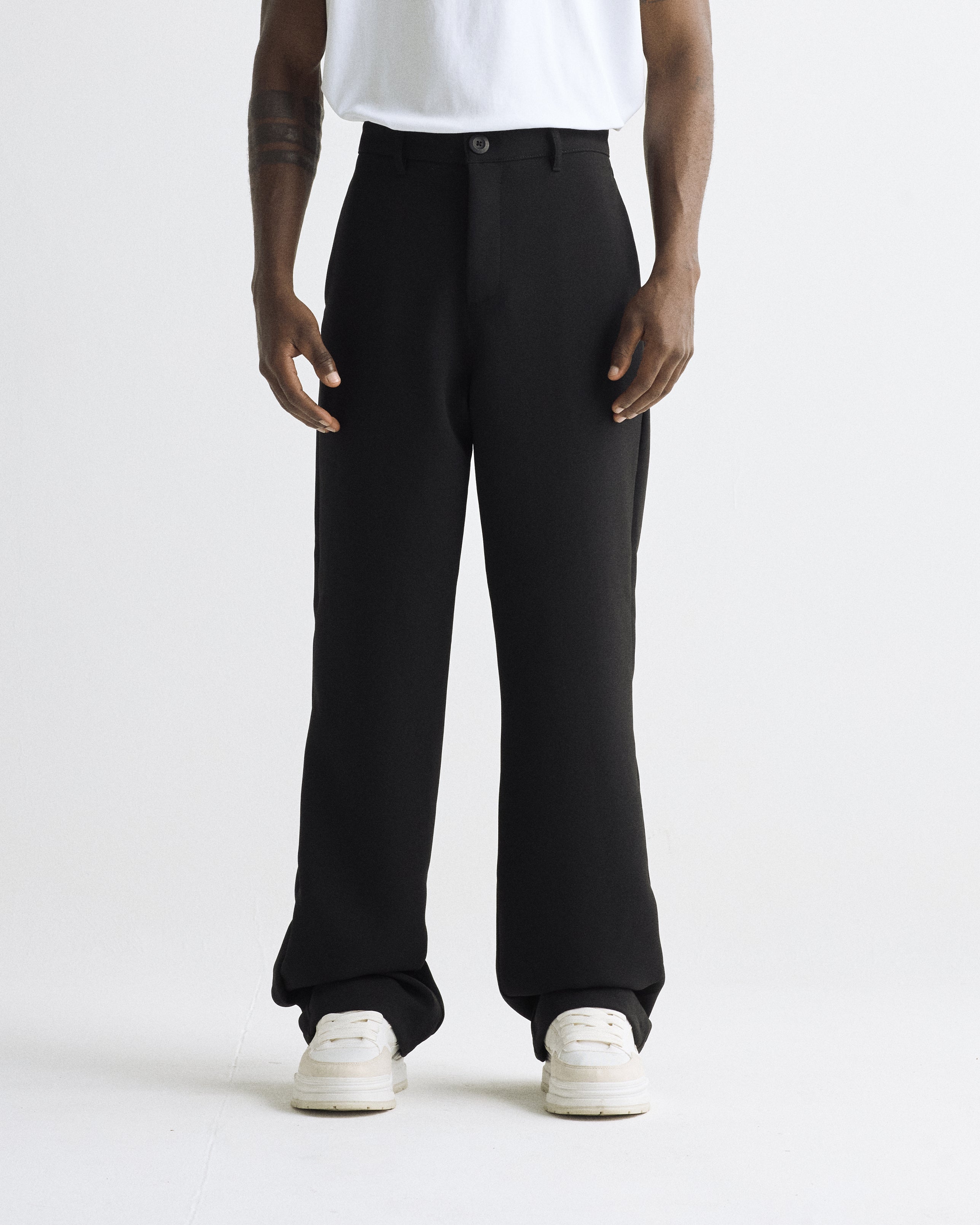 Basics Wide Trousers Black