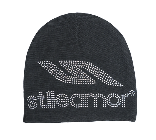 YING YANG RHINESTONE BEANIE