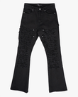 EPTM DISTRESSED CARPENTER FLARE PANTS-BLACK