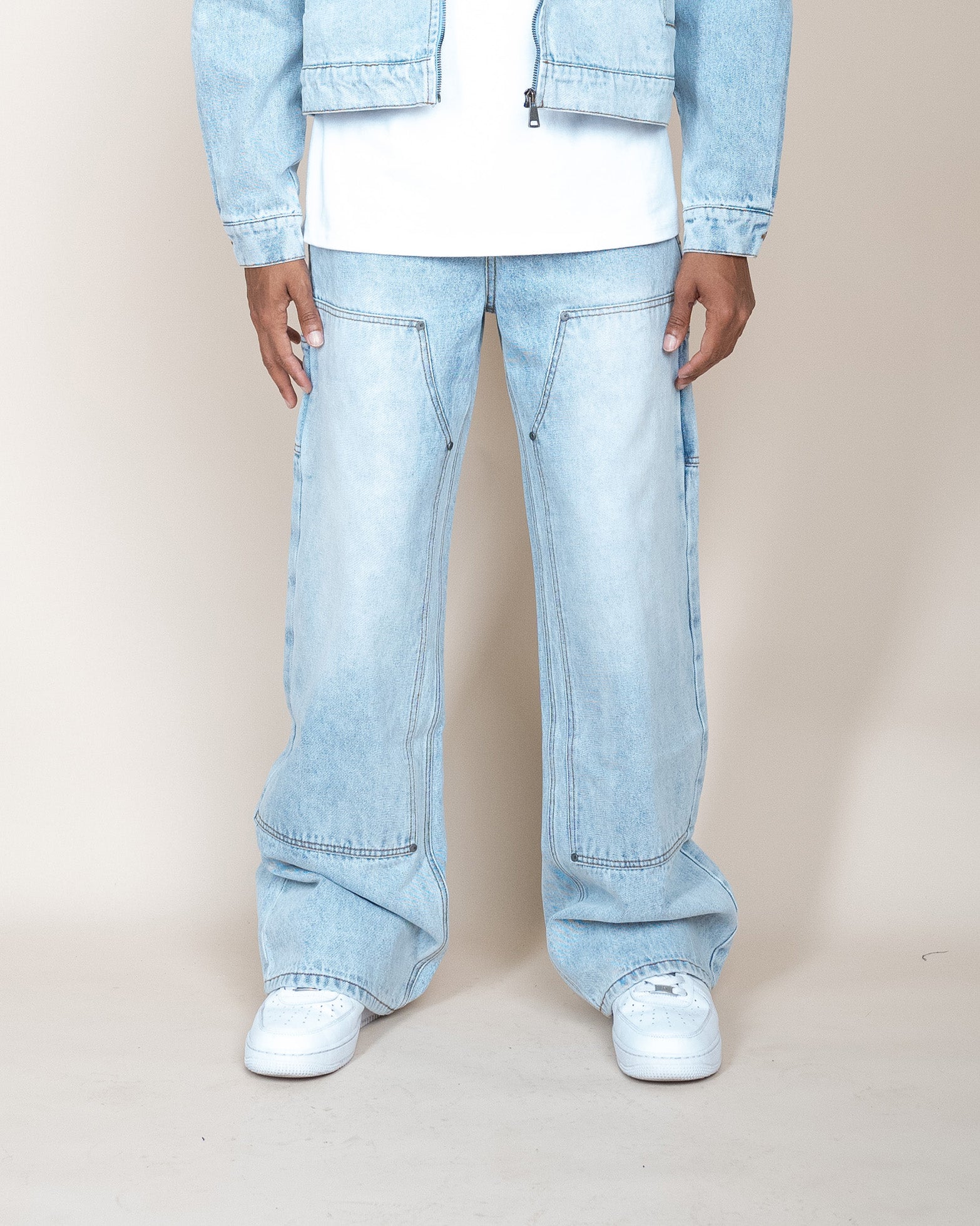 EPTM DOUBLE KNEE PANTS - DENIM BLUE