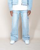 EPTM DOUBLE KNEE PANTS - DENIM BLUE