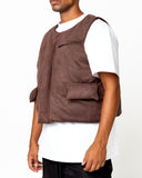 EPTM SUEDE BUBBLE VEST-BROWN