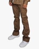 EPTM ROADHOUSE FLARE PANTS-BROWN