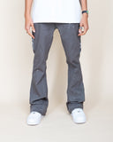 EPTM CAMO POCKET FLARE PANTS - GREY