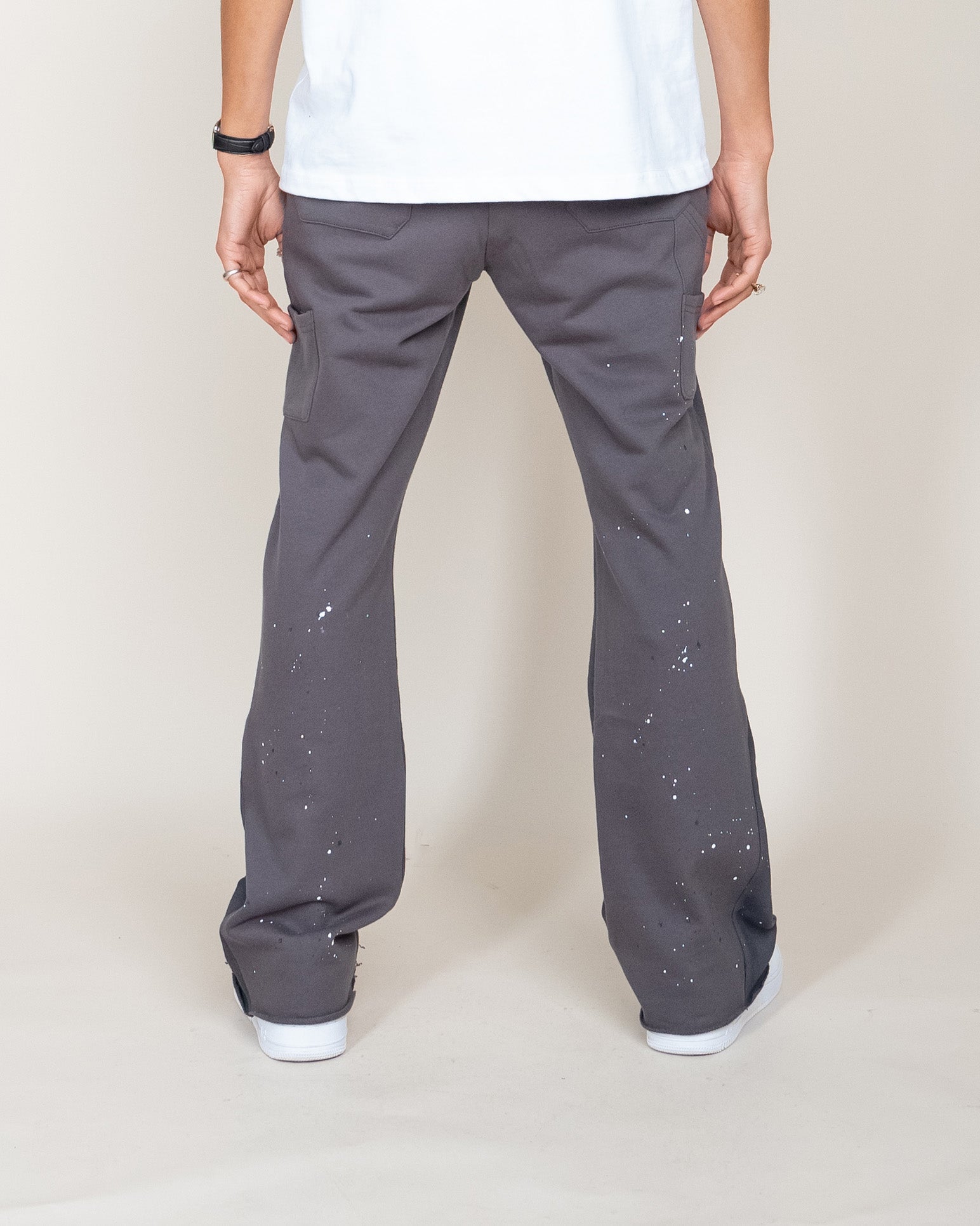 EPTM FRENCH TERRY CARPENTER PANTS - CHARCOAL