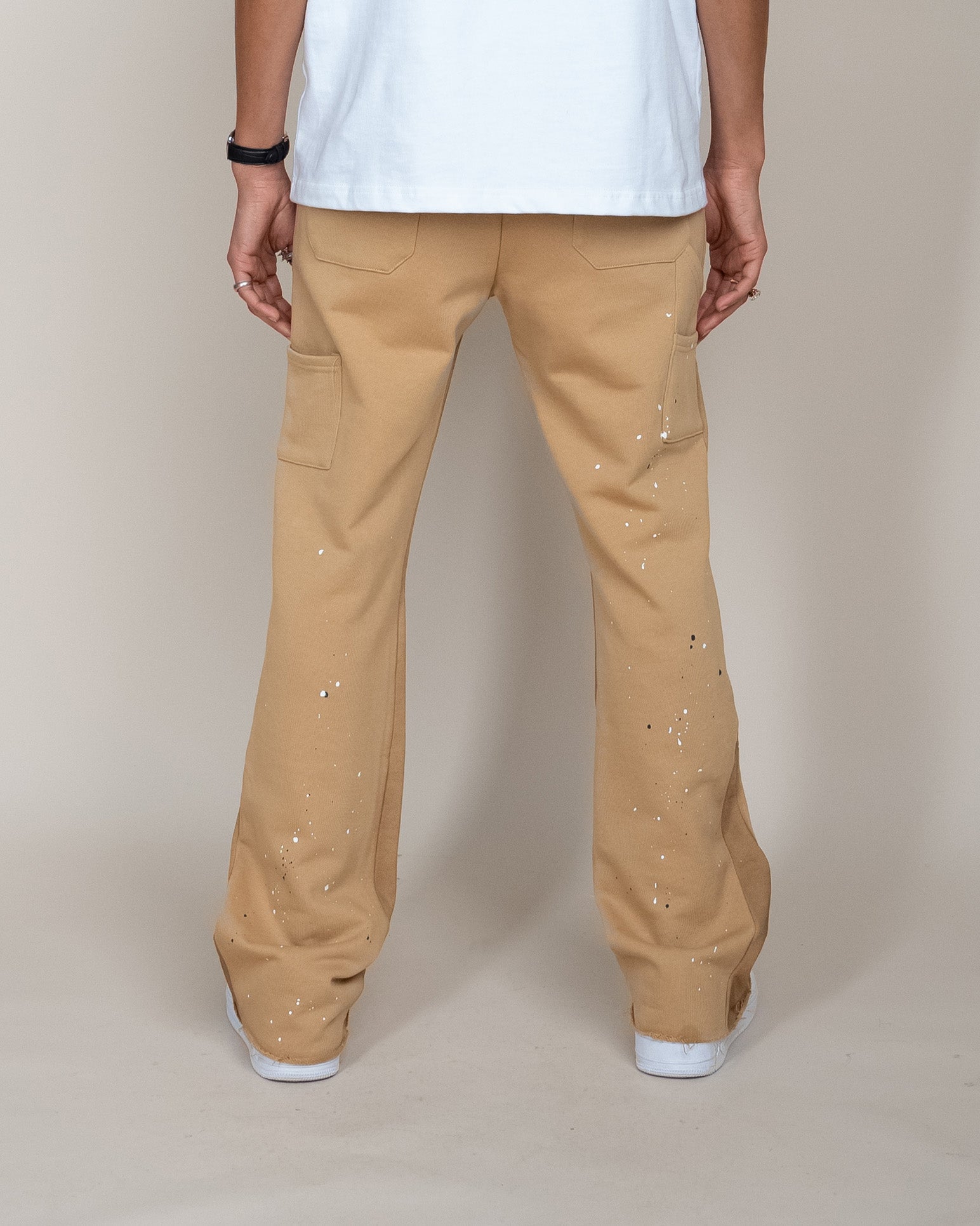 EPTM FRENCH TERRY CARPENTER PANTS - KHAKI