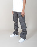 EPTM CLEAN POCKET FLARE PANTS - GREY