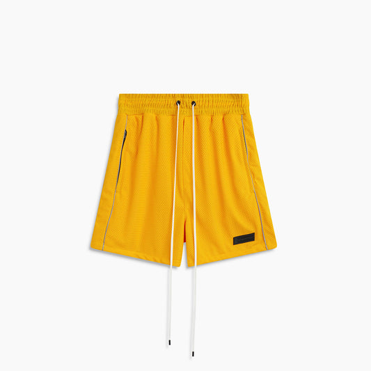 b-ball mesh gym short / yellow + 3M