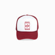 beverly hills trucker cap / white + cherry