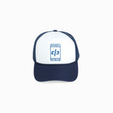 beverly hills trucker cap / white + navy