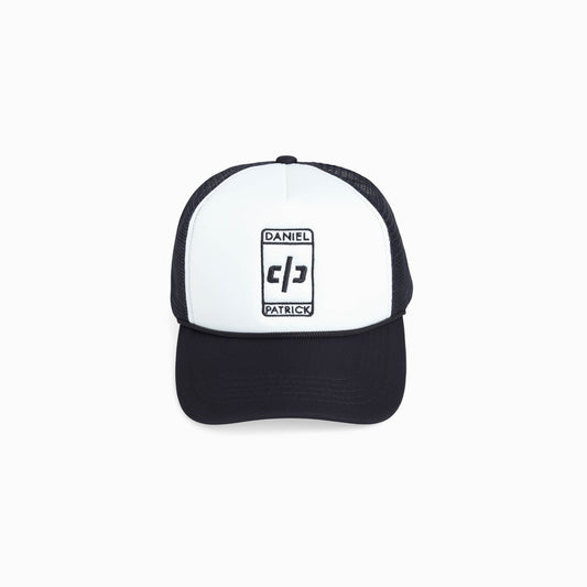 beverly hills trucker cap / white + black