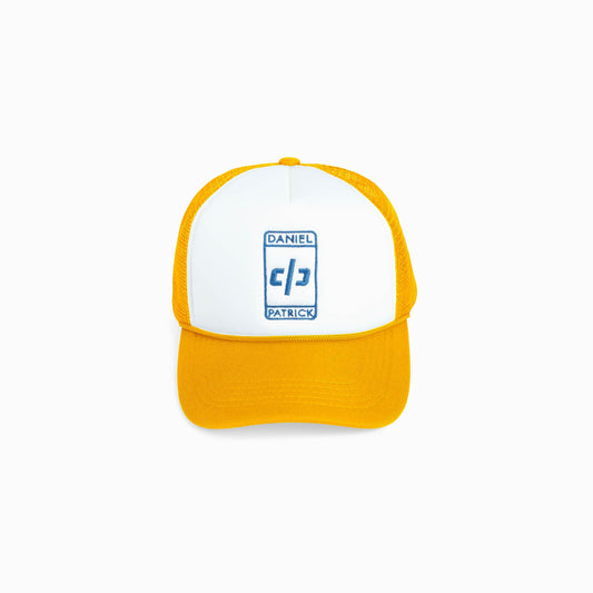 beverly hills trucker cap / white + yellow