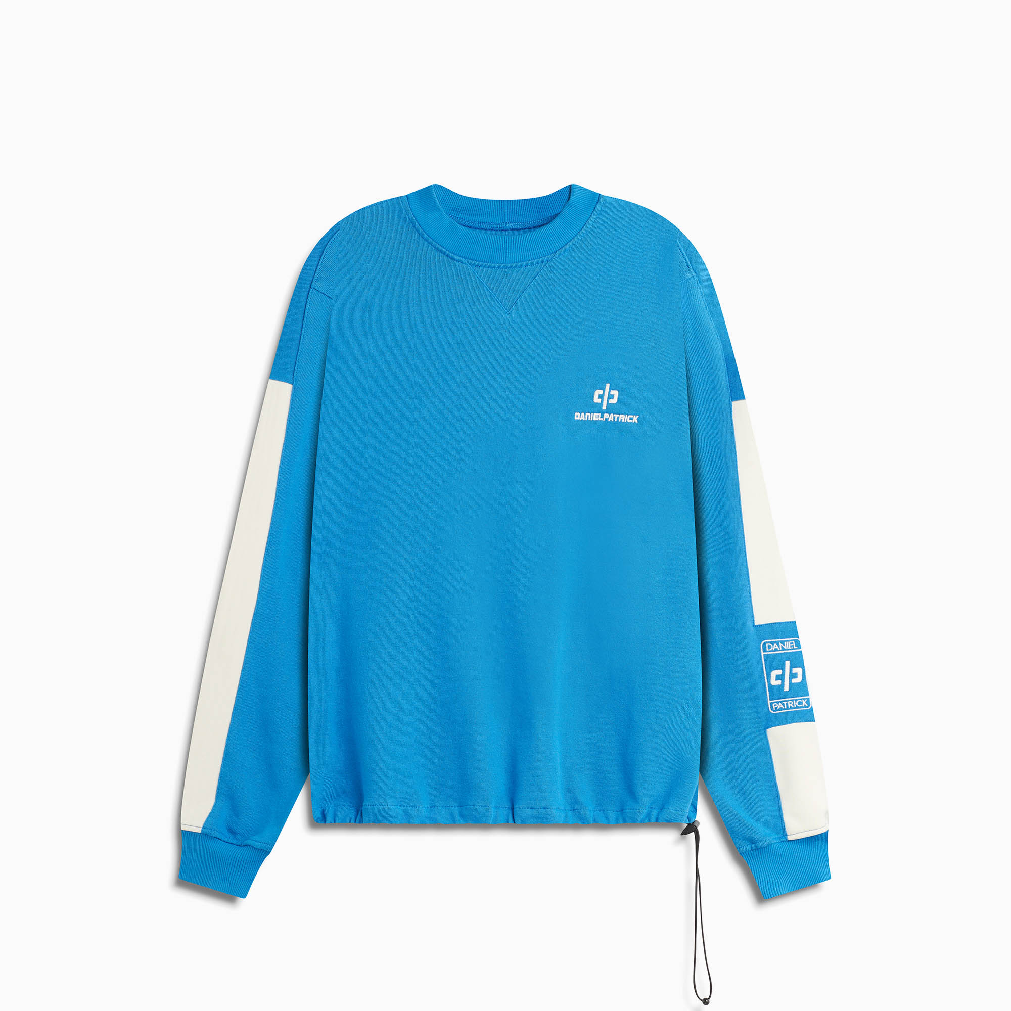 Beverly Hills crewneck / vintage blue + ivory