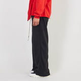 bootcut sweatpants / black polar