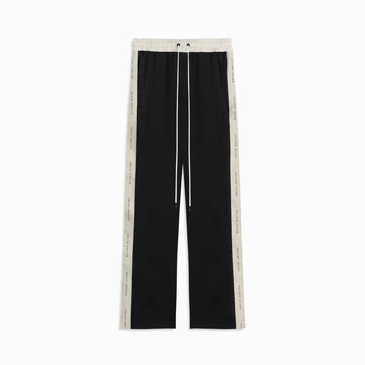 bootcut track pant / black + ivory