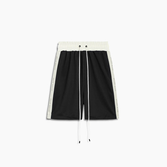 classic gym short / black + ivory