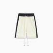 classic gym short / ivory + black