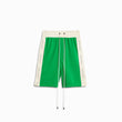 classic gym short / green + ivory