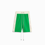 classic gym short / green + ivory