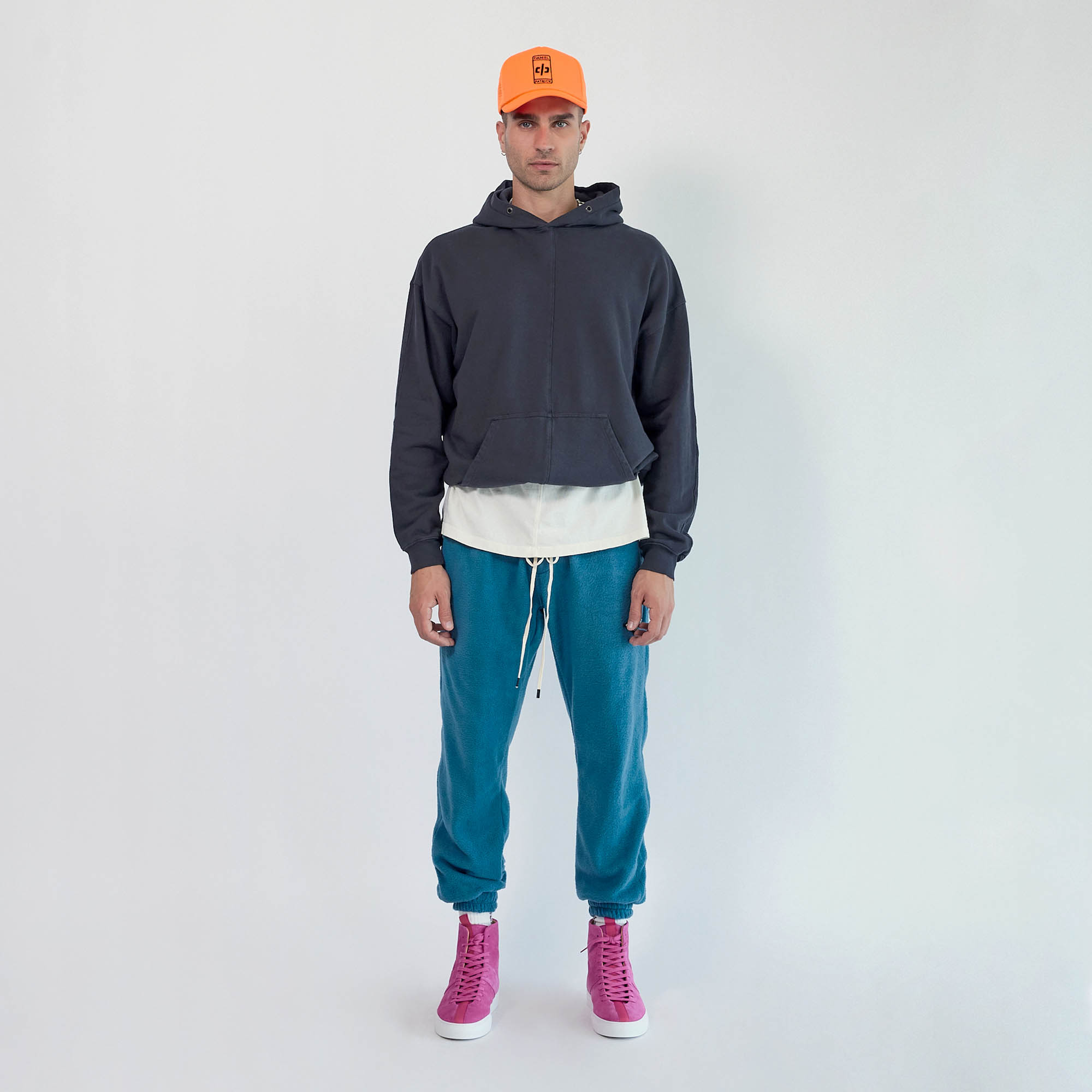 polar fleece roaming sweatpants / teal