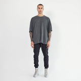 classic slim track pant / black