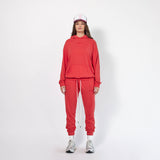 loop terry roaming sweatpants / red heather