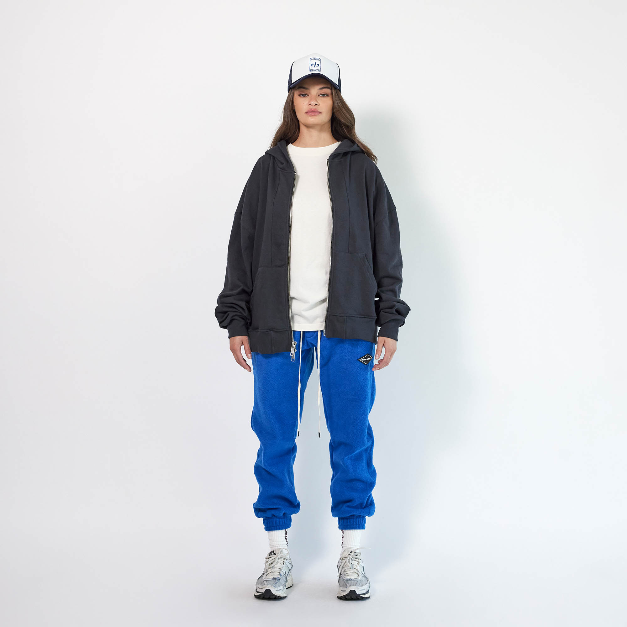 polar fleece roaming sweatpants / royal blue