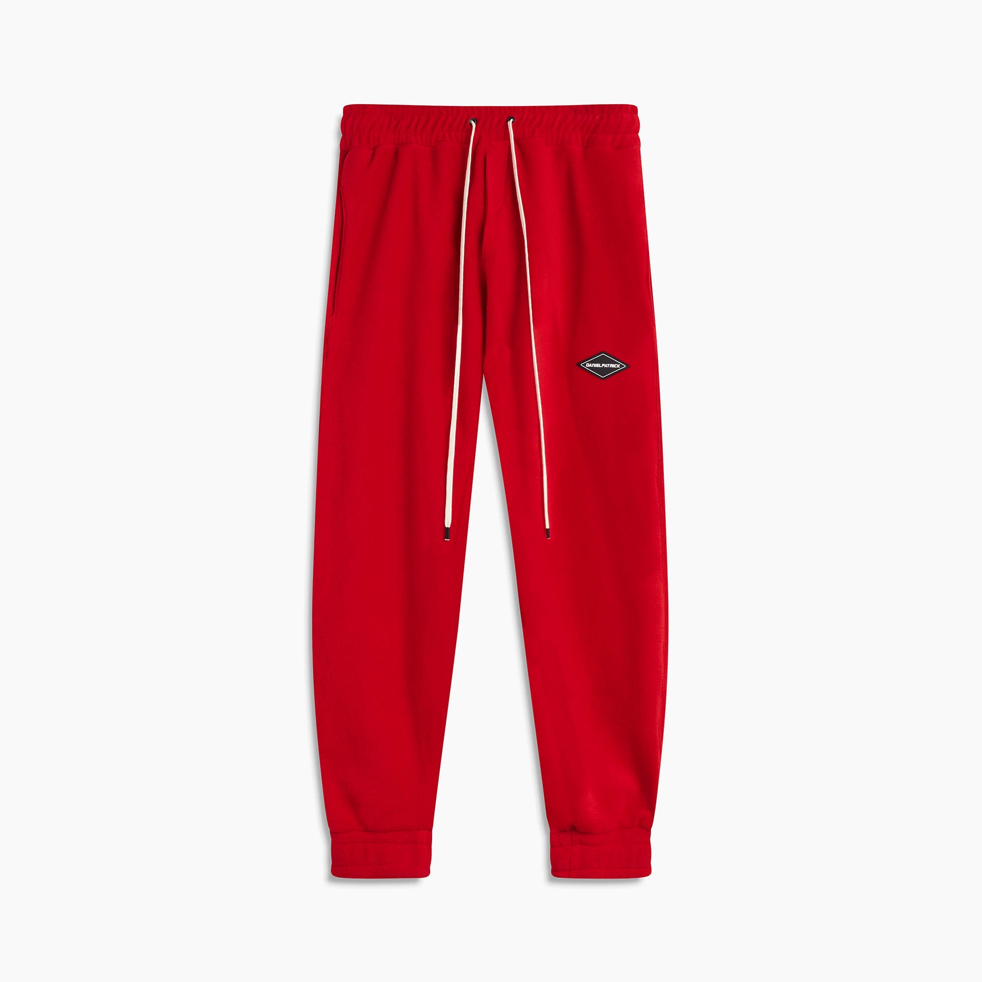 polar fleece roaming sweatpants / red