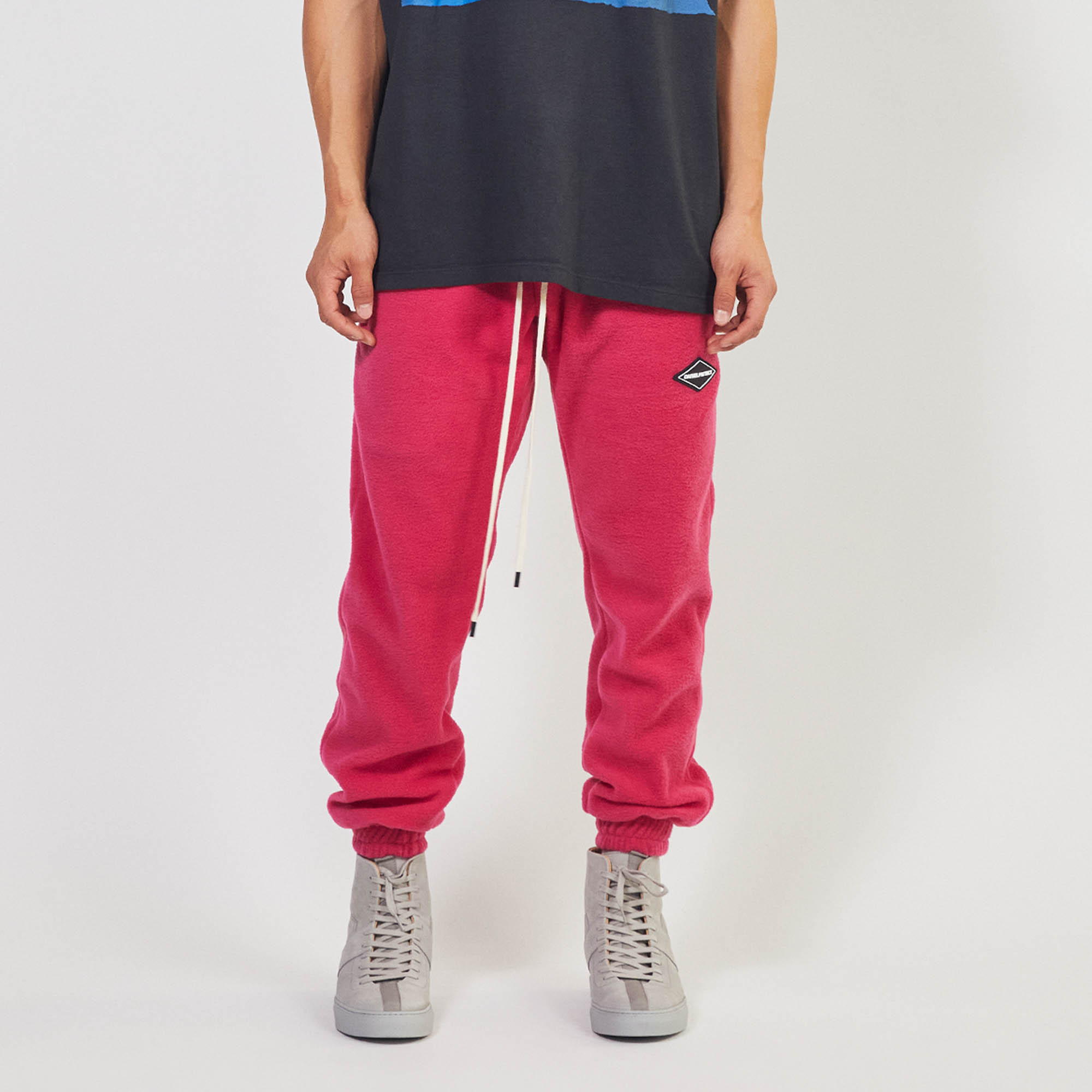 polar fleece roaming sweatpants / wildflower pink