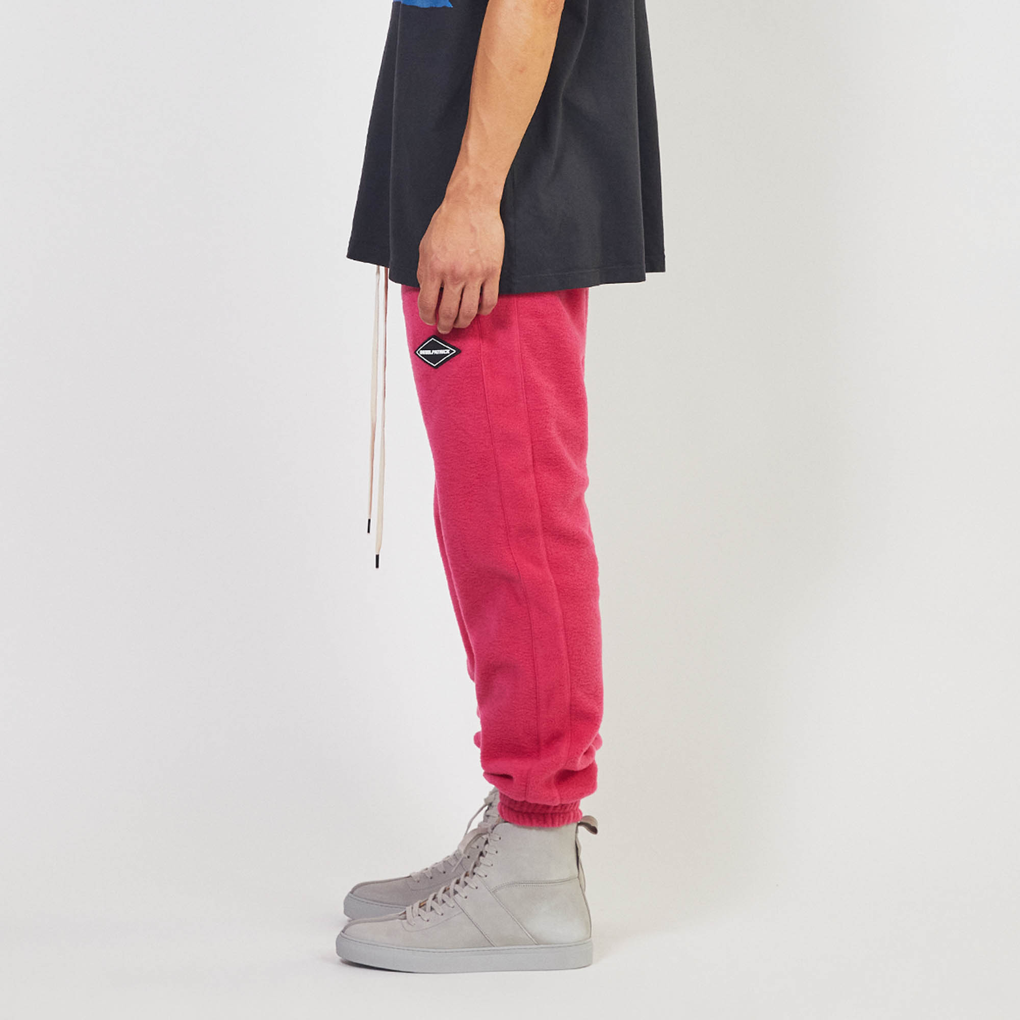 polar fleece roaming sweatpants / wildflower pink