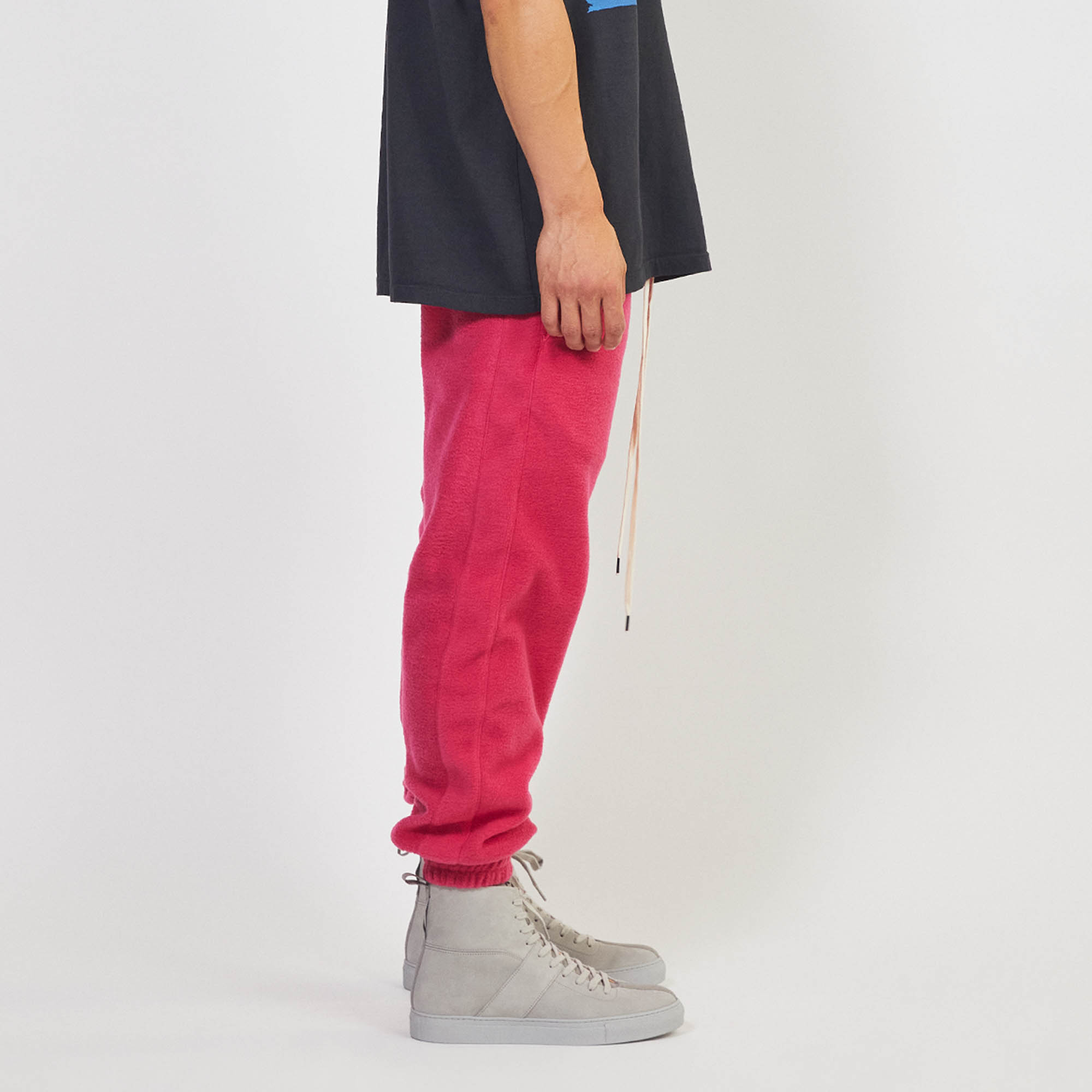 polar fleece roaming sweatpants / wildflower pink