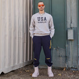 surplus logo sweatpant / navy + yellow