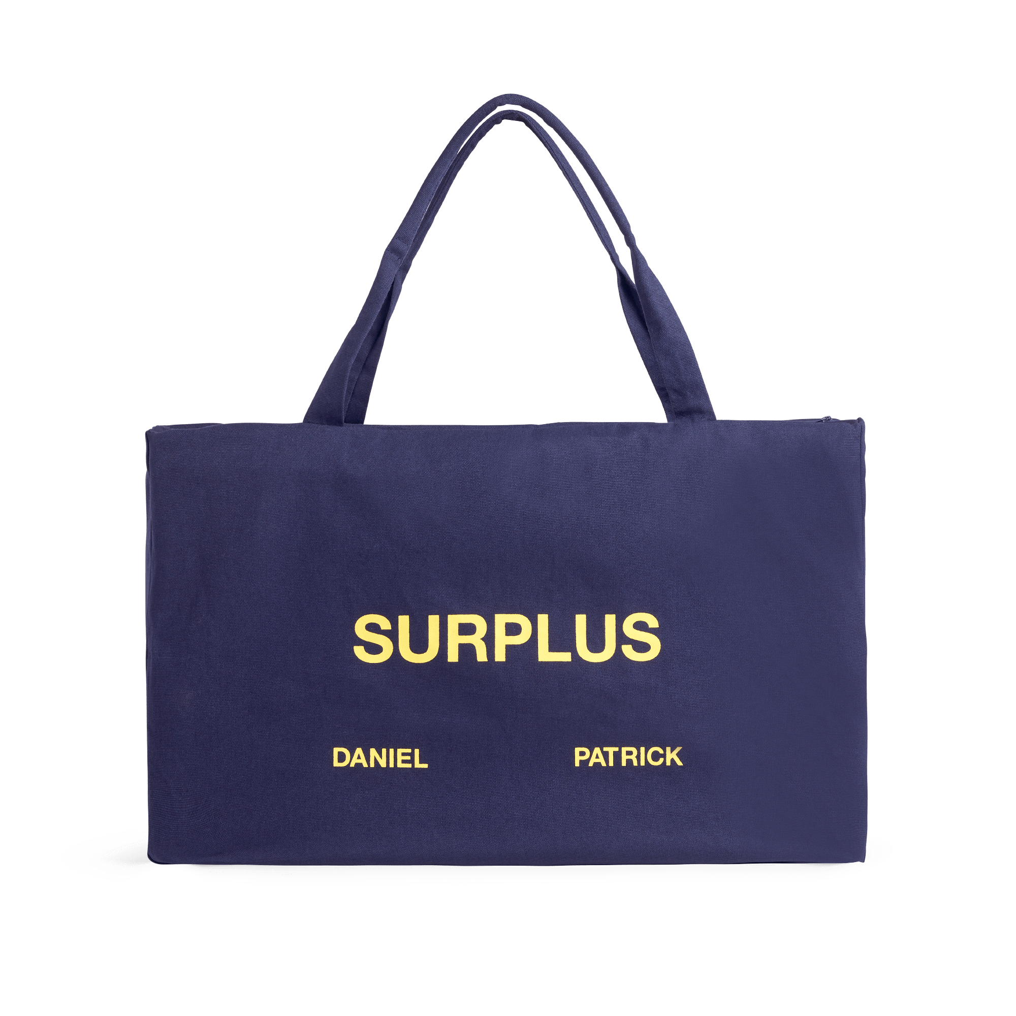 surplus tote / navy + yellow