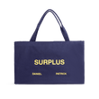 surplus tote / navy + yellow