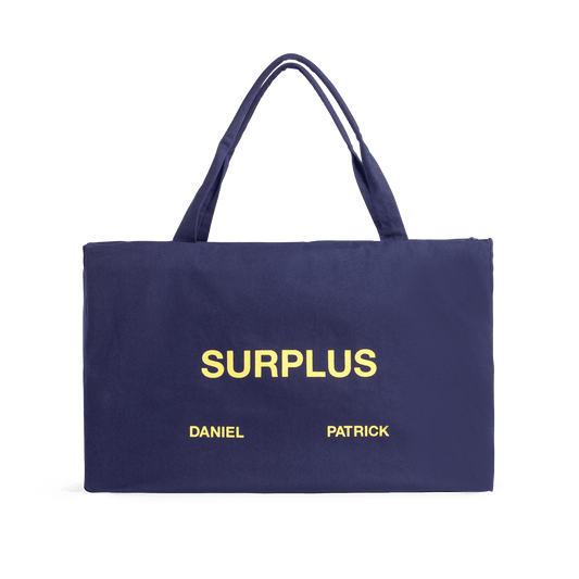 surplus tote / navy + yellow